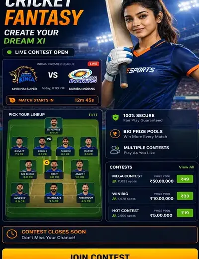 T20 (t20 live score) fantasy cricket & matchday visual 3